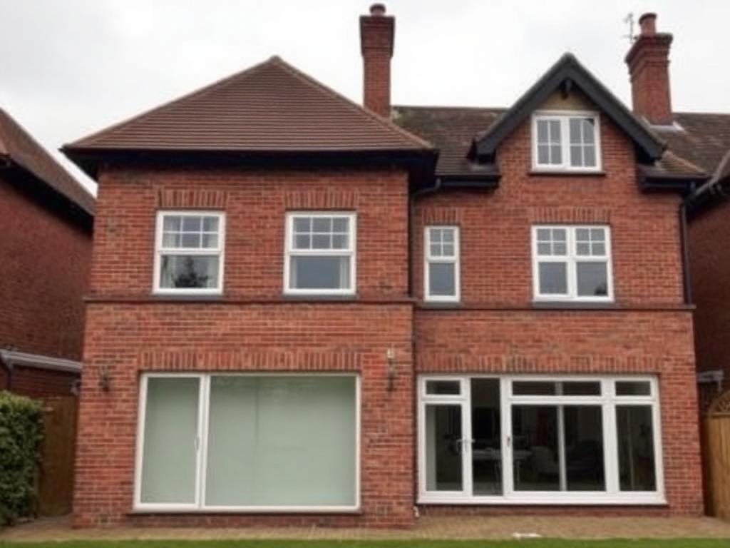Two storey brick extension matched to an existing house in Rusthall, Tunbridge Wells